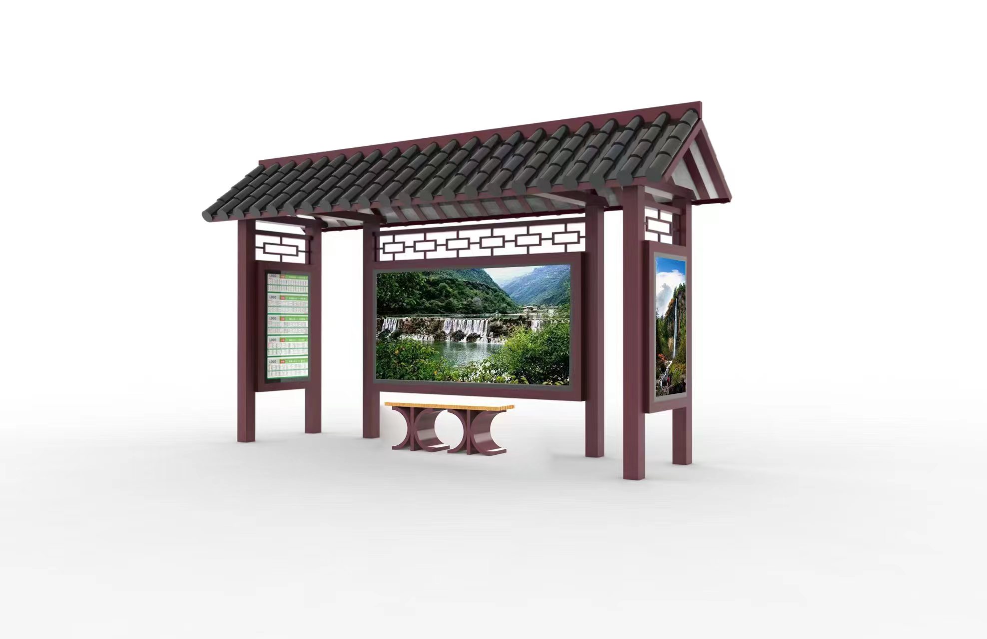 [25.10.18]甘肅省某市定制款仿古公交候車亭項(xiàng)目裝車發(fā)貨