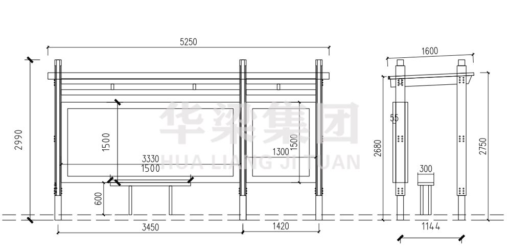 中式古典候車亭AH-3117(圖3)